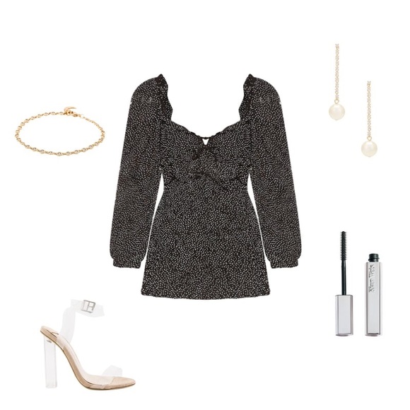 For Love & Lemons Lelia Mini Dress in Black Size XS New with tag - Picture 4 of 16